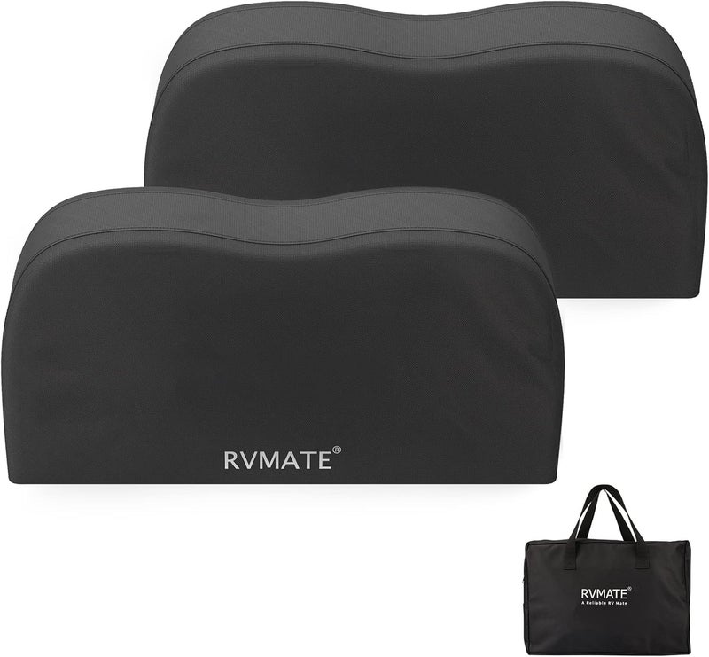 RVMATE Dual Axle Wheel Cover (2 Pack) for RV Tires 33"-35" Diameter, Waterproof Anti-UV 600D Oxford Black Tire Covers for Truck/Trailer - Image 1